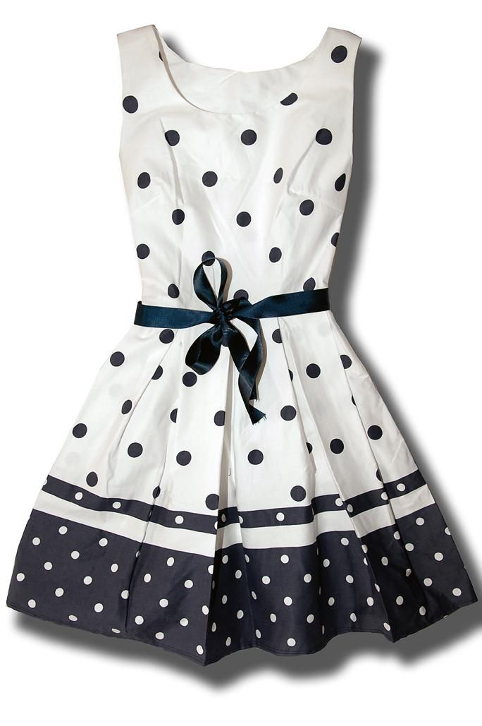 Kleid Punkten weiß/granat DG9501