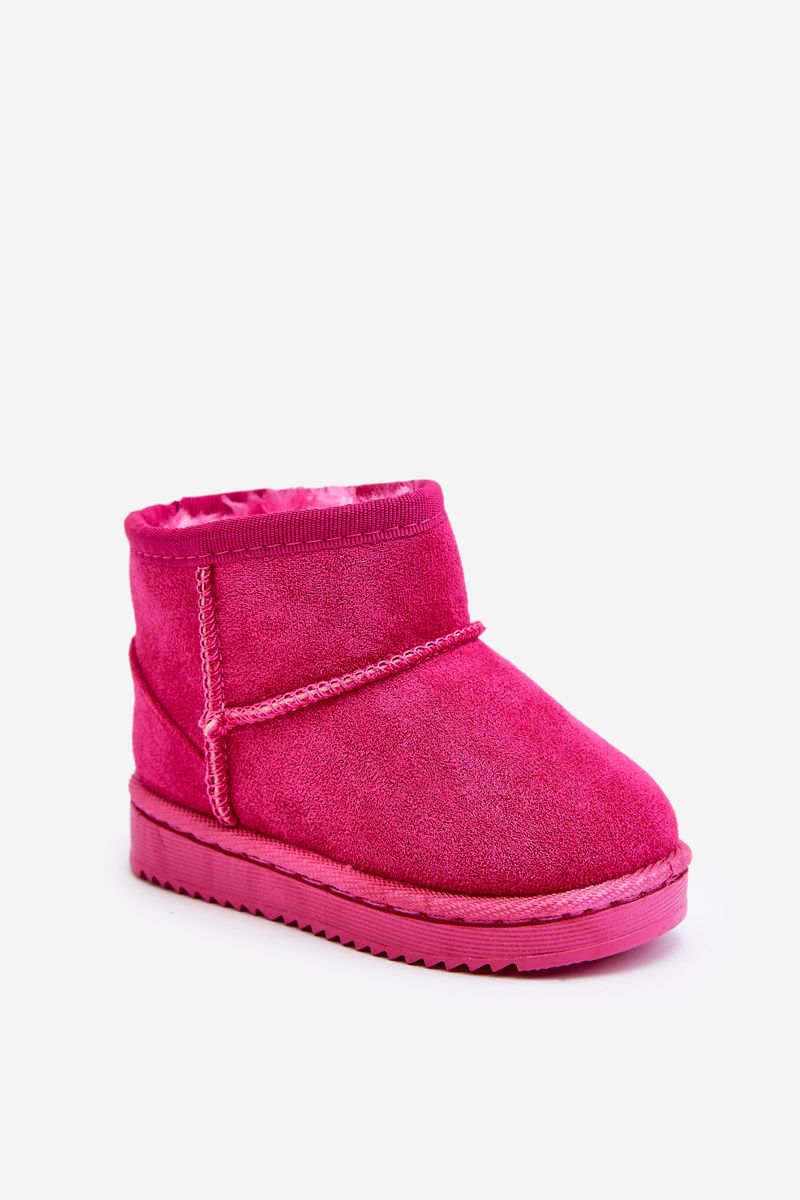 Gefütterte rosa Slip-on-Schneestiefel
