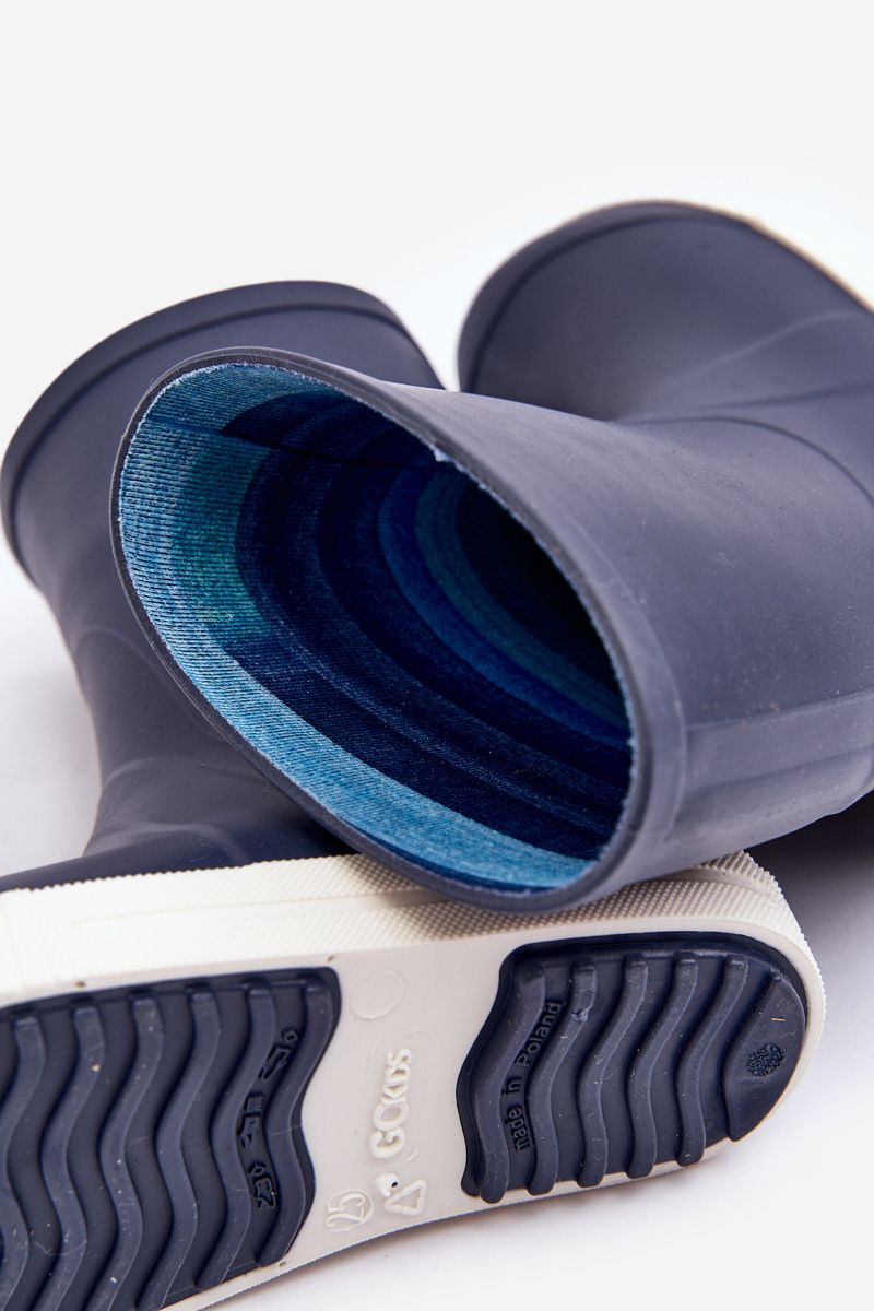 Kinder-Gummistiefel mit Plateausohle, blau