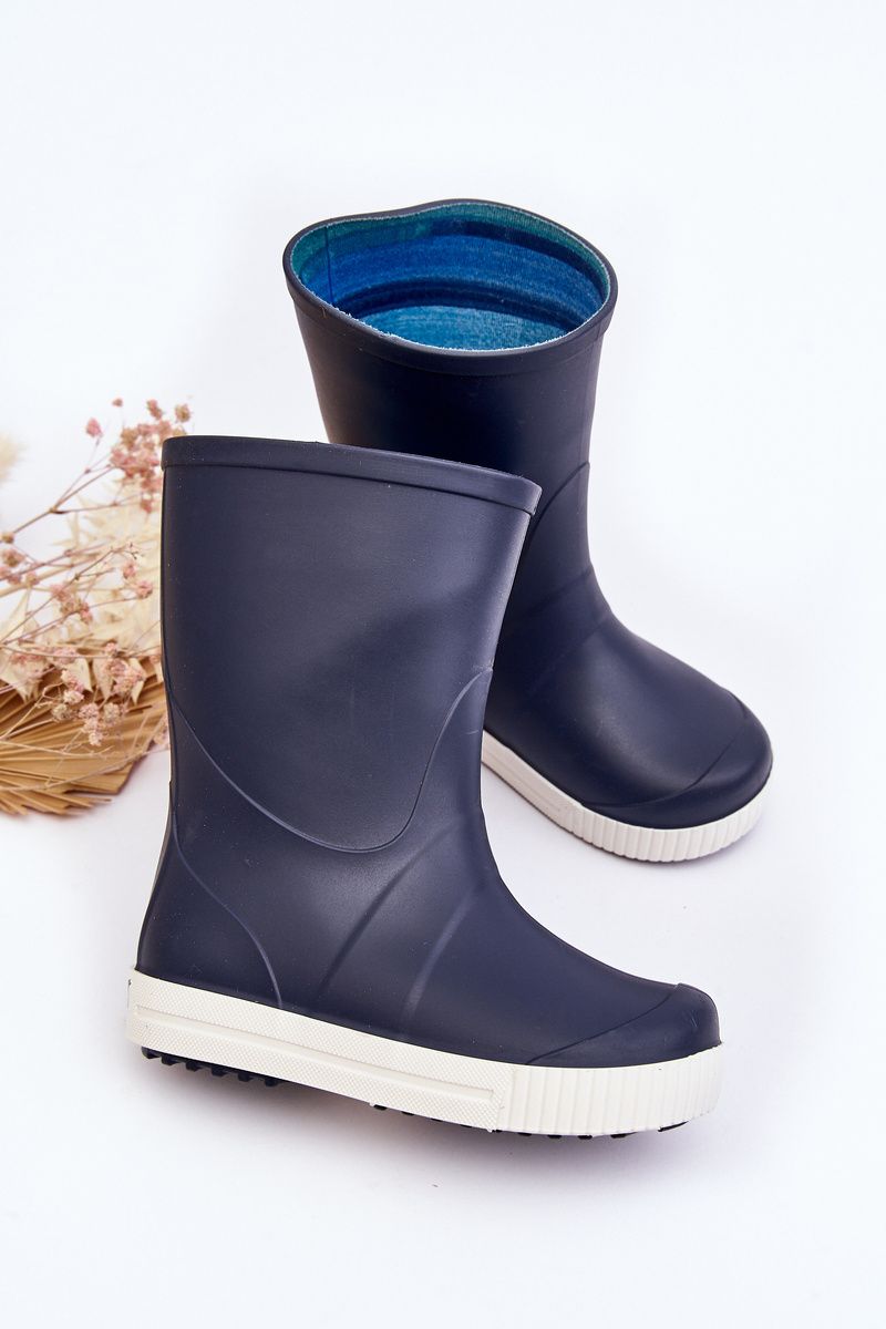 Kinder-Gummistiefel mit Plateausohle, blau