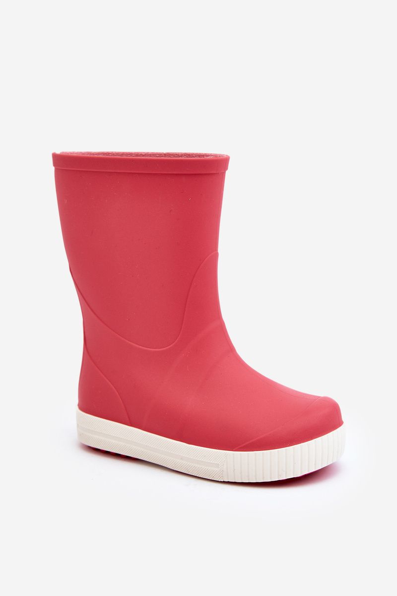 Rosa Gummistiefel mit Plateausohle