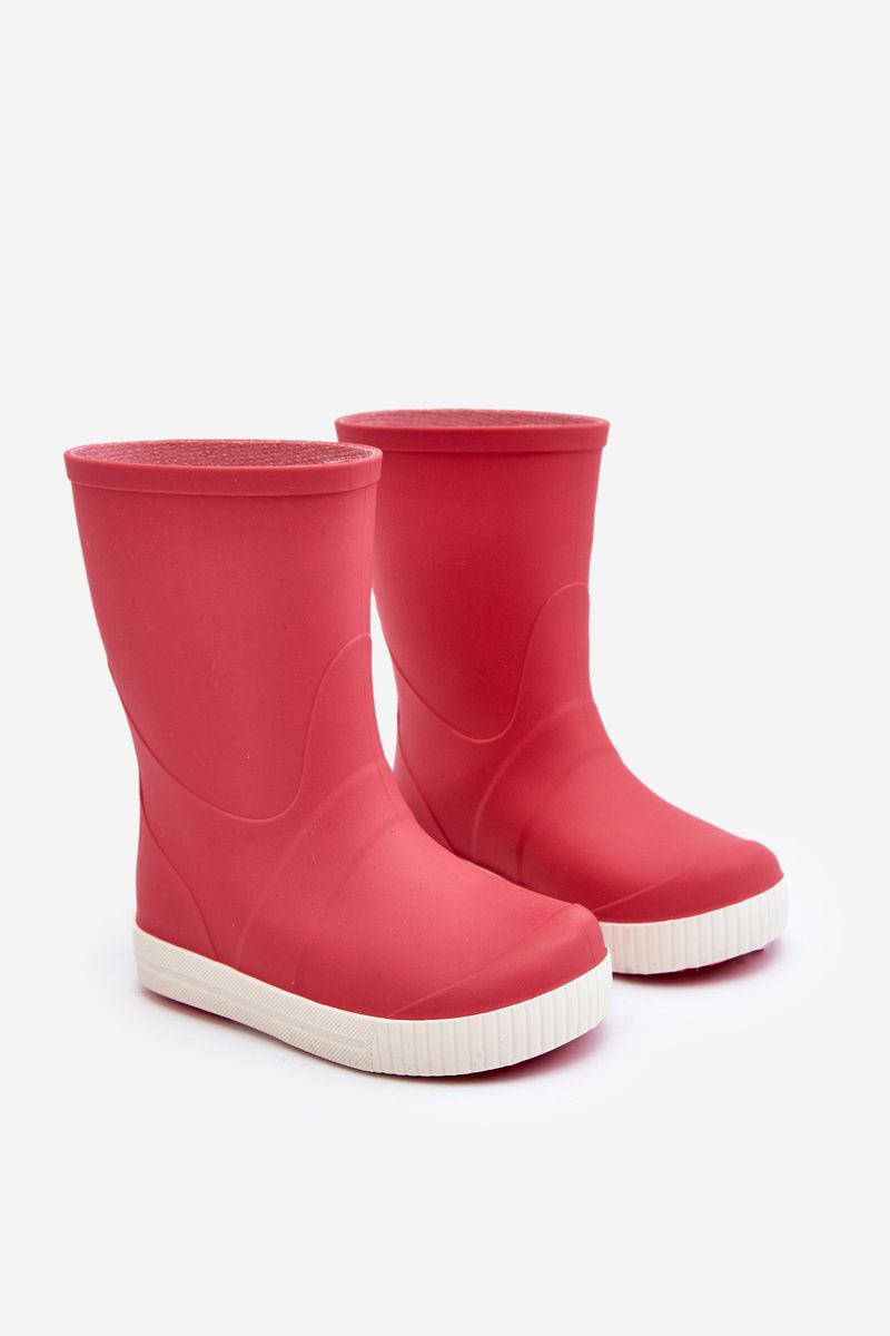 Rosa Gummistiefel mit Plateausohle