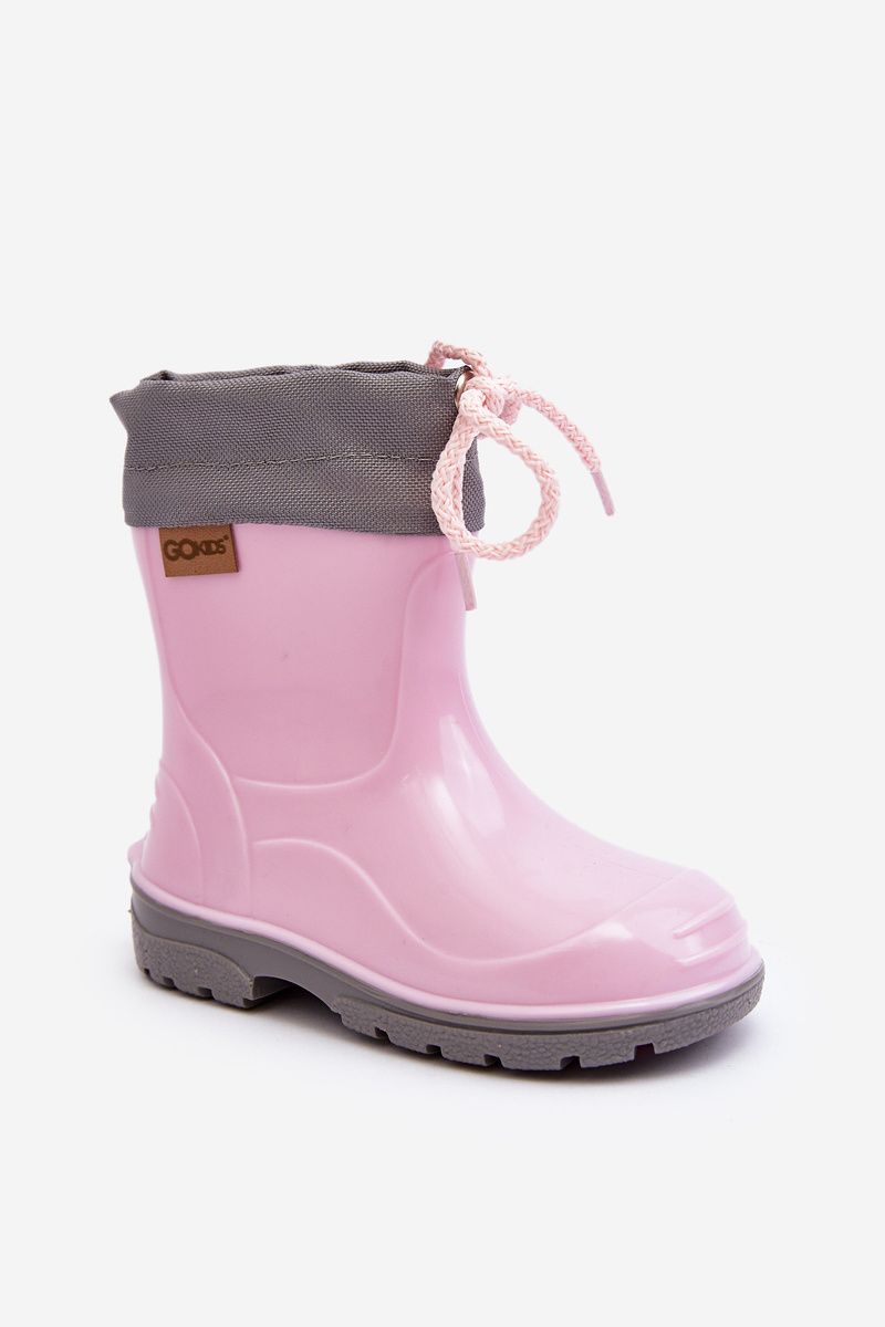 Rosa Gummistiefel mit Plateau