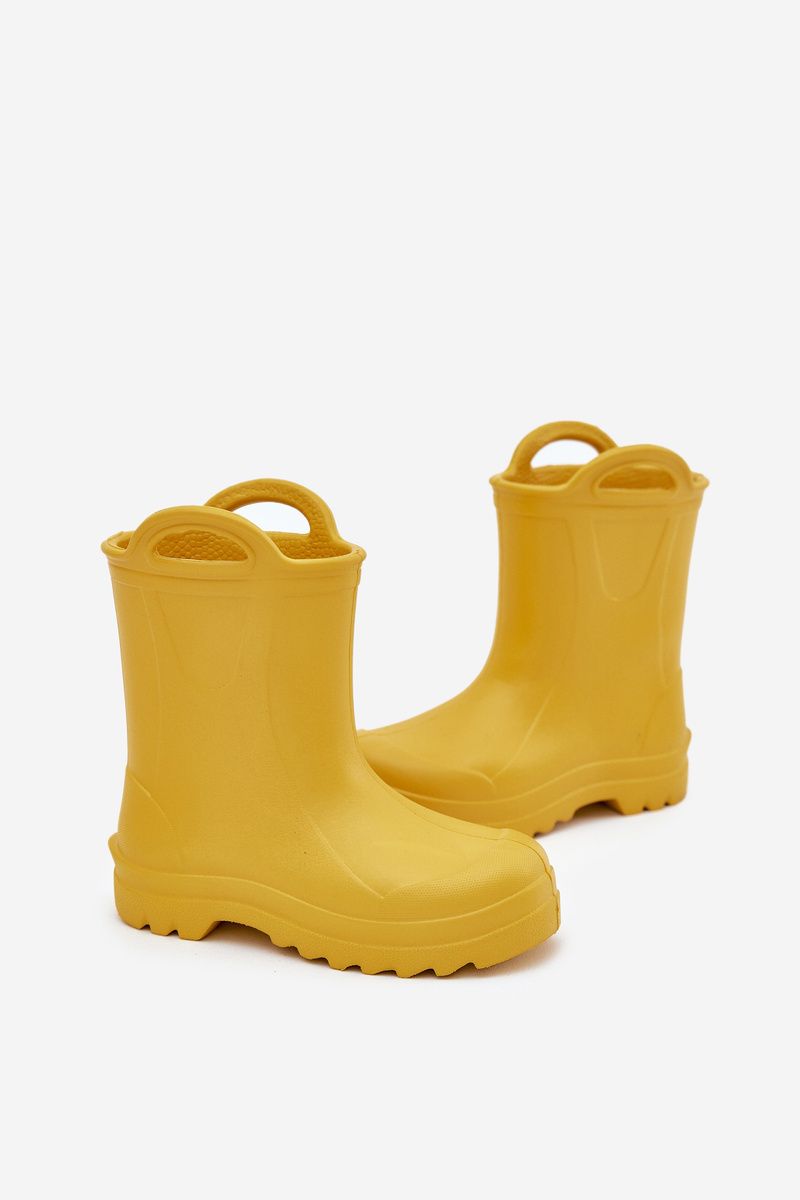 Gelbe Schaum-Gummistiefel ohne Absatz
