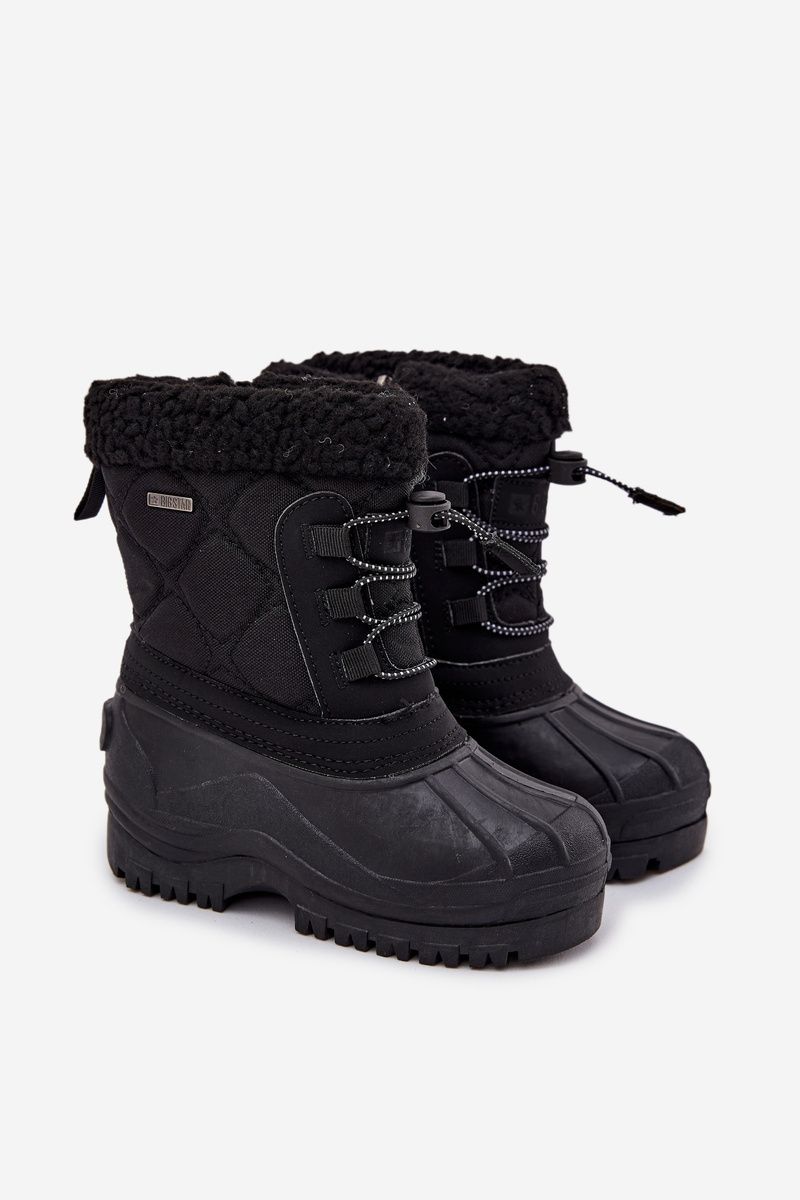 Gefütterte Schneestiefel mit Reißverschluss schwarz
