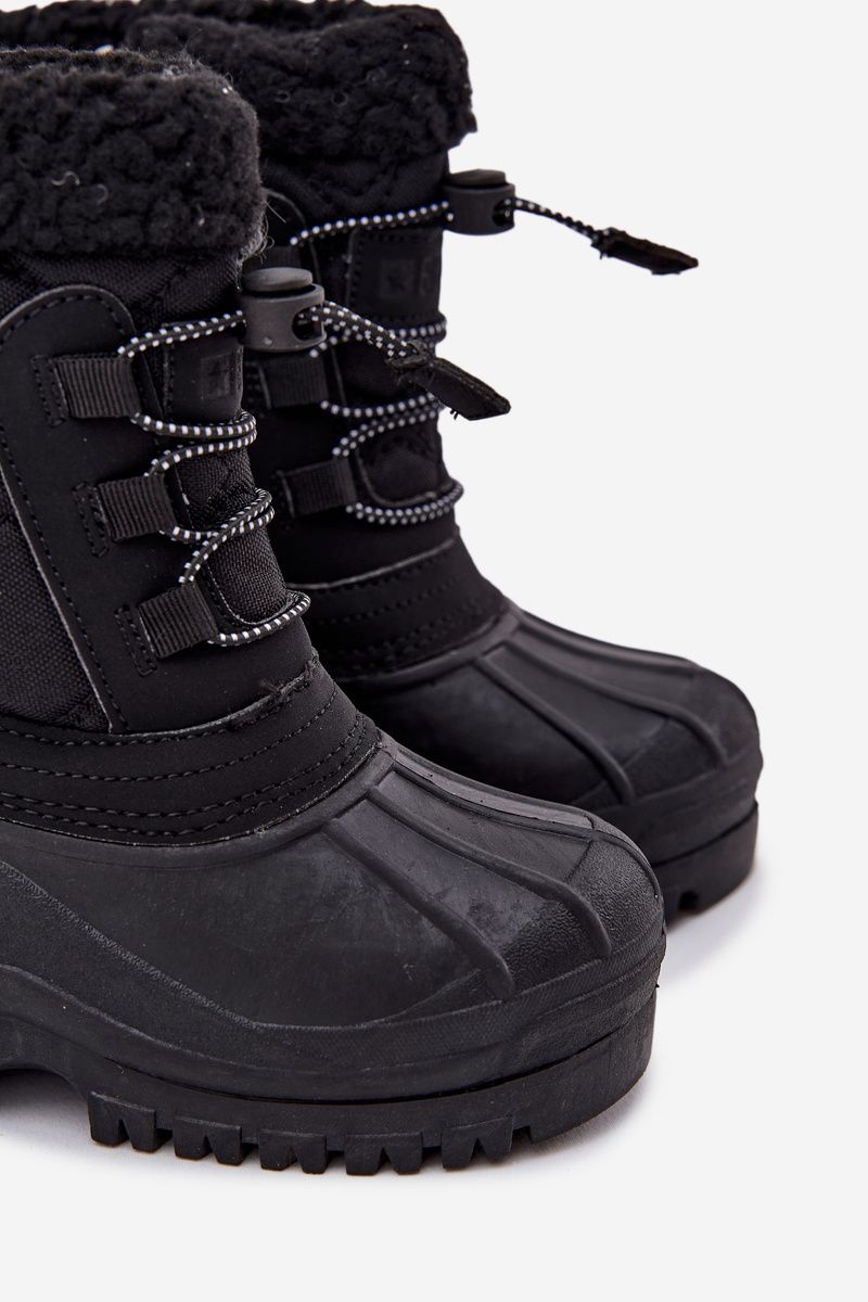 Gefütterte Schneestiefel mit Reißverschluss schwarz