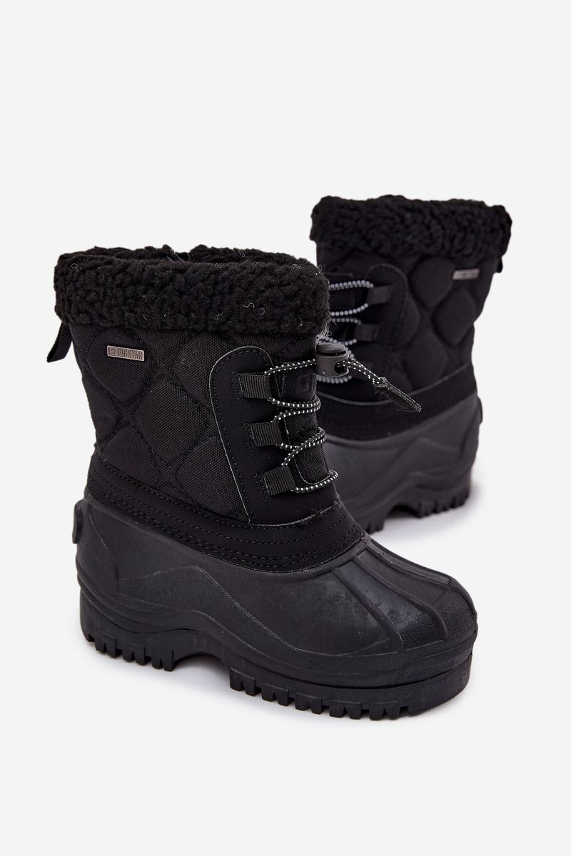 Gefütterte Schneestiefel mit Reißverschluss schwarz