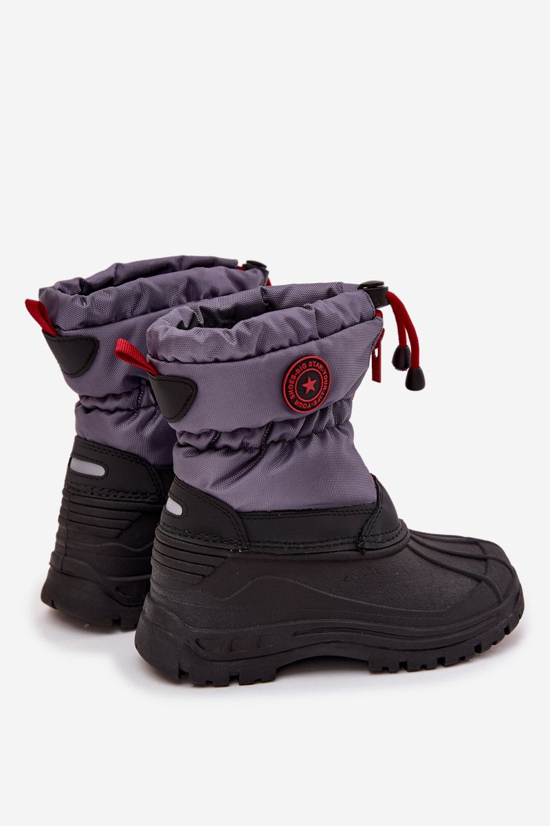 Graue Snowboots mit Reißverschluss