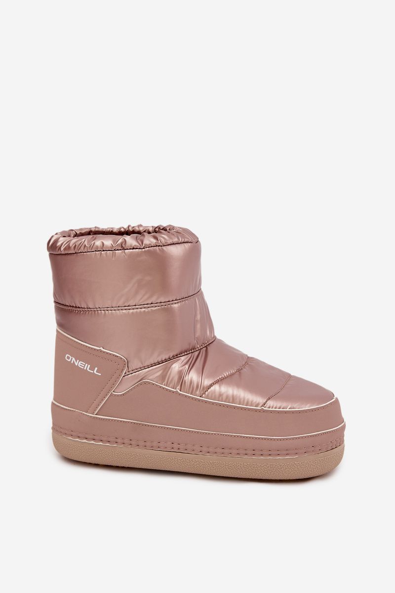 Rosa Schneestiefel aus Kunstleder und Synthetik