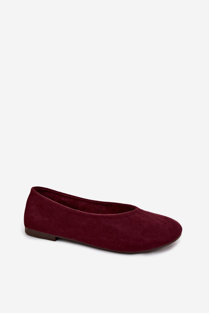 Ballerinas aus Velourslederimitat in Lila
