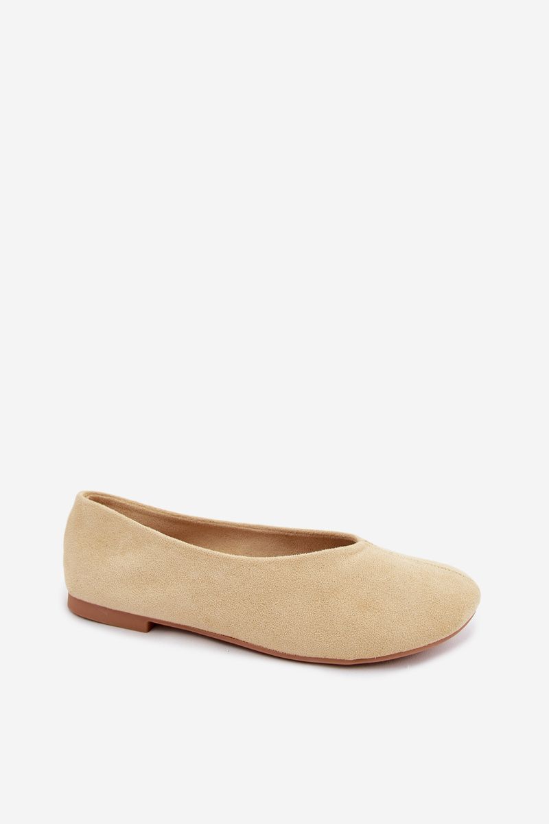 Gelbe Ballerinas aus Wildlederimitat