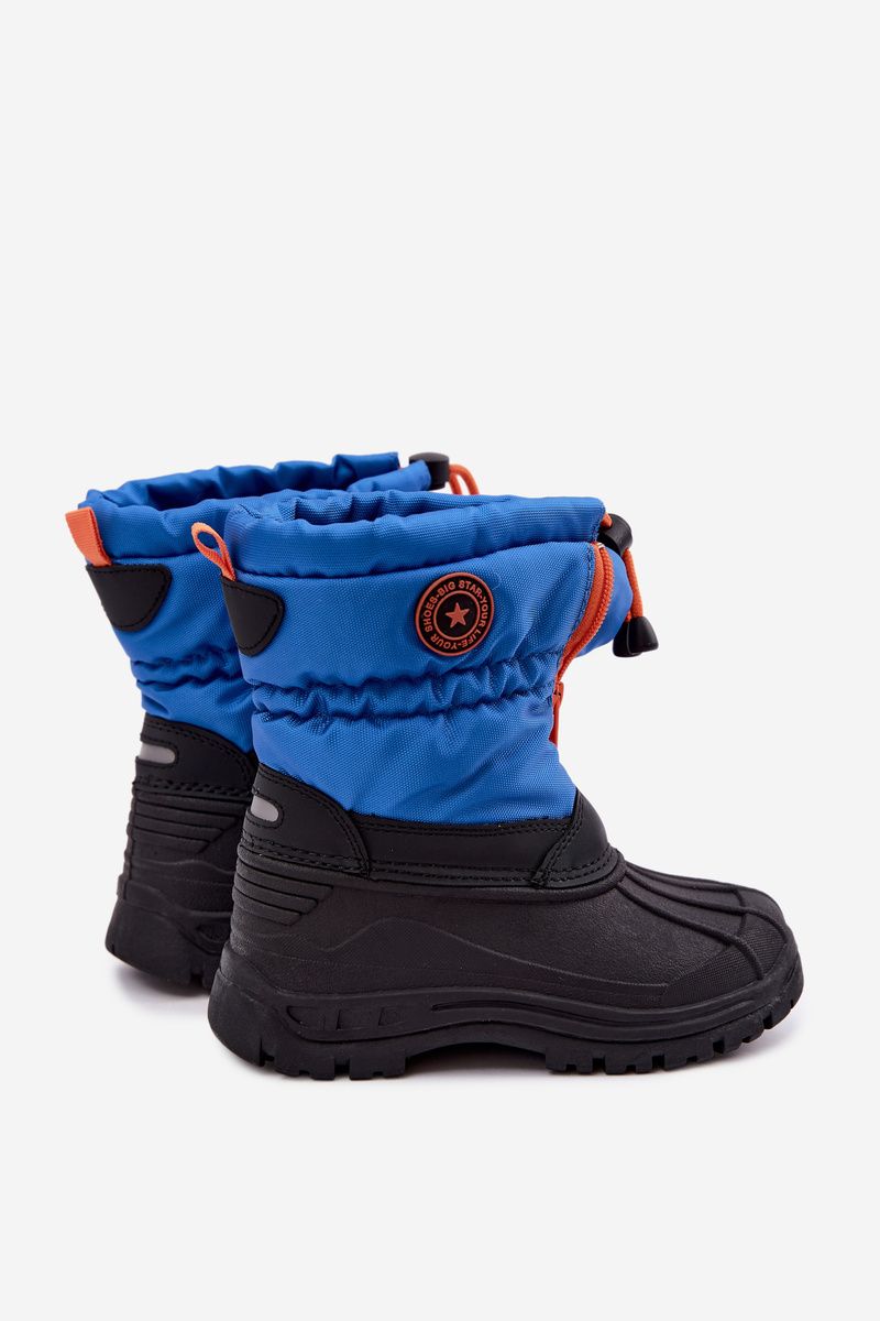 Blaue Schneestiefel mit Reißverschluss
