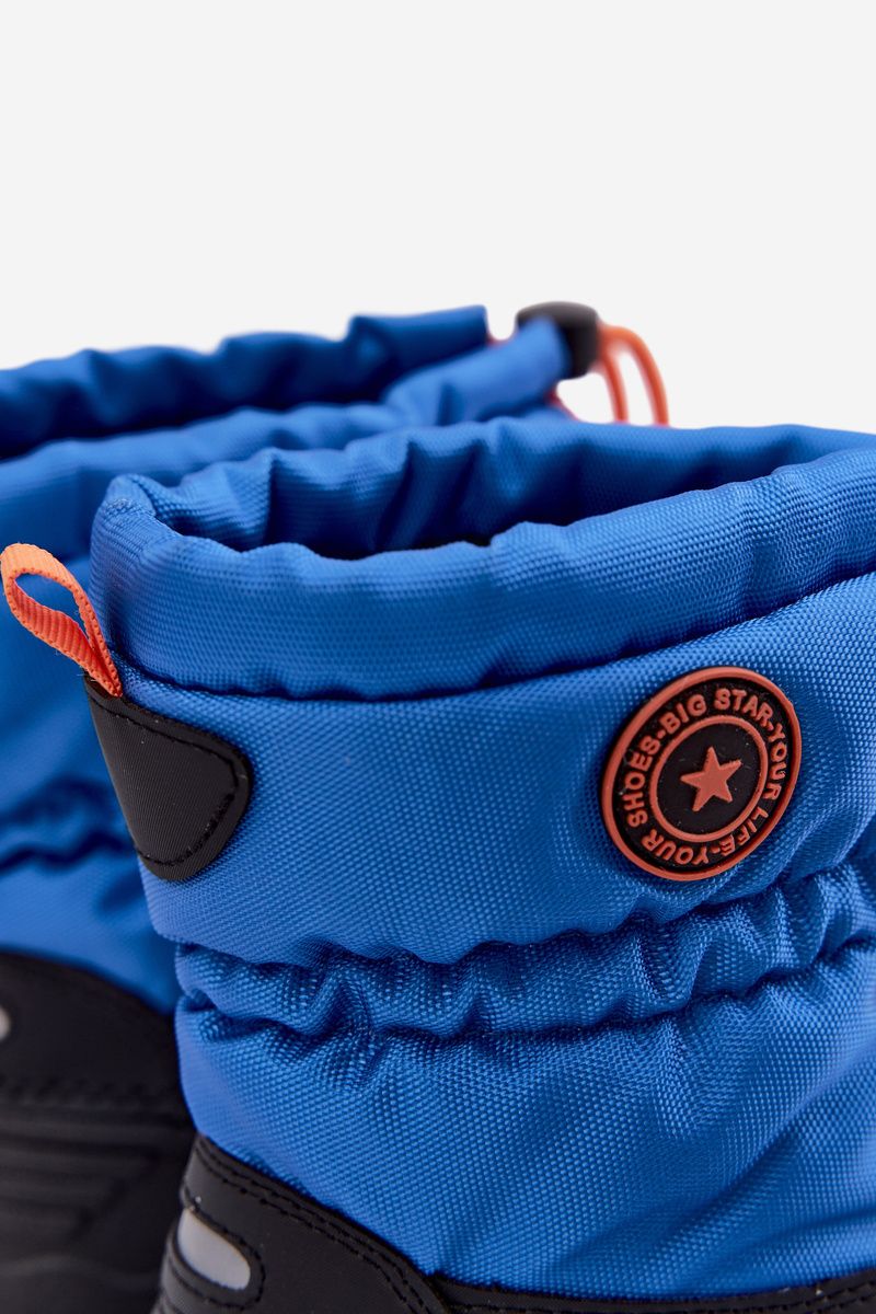 Blaue Schneestiefel mit Reißverschluss