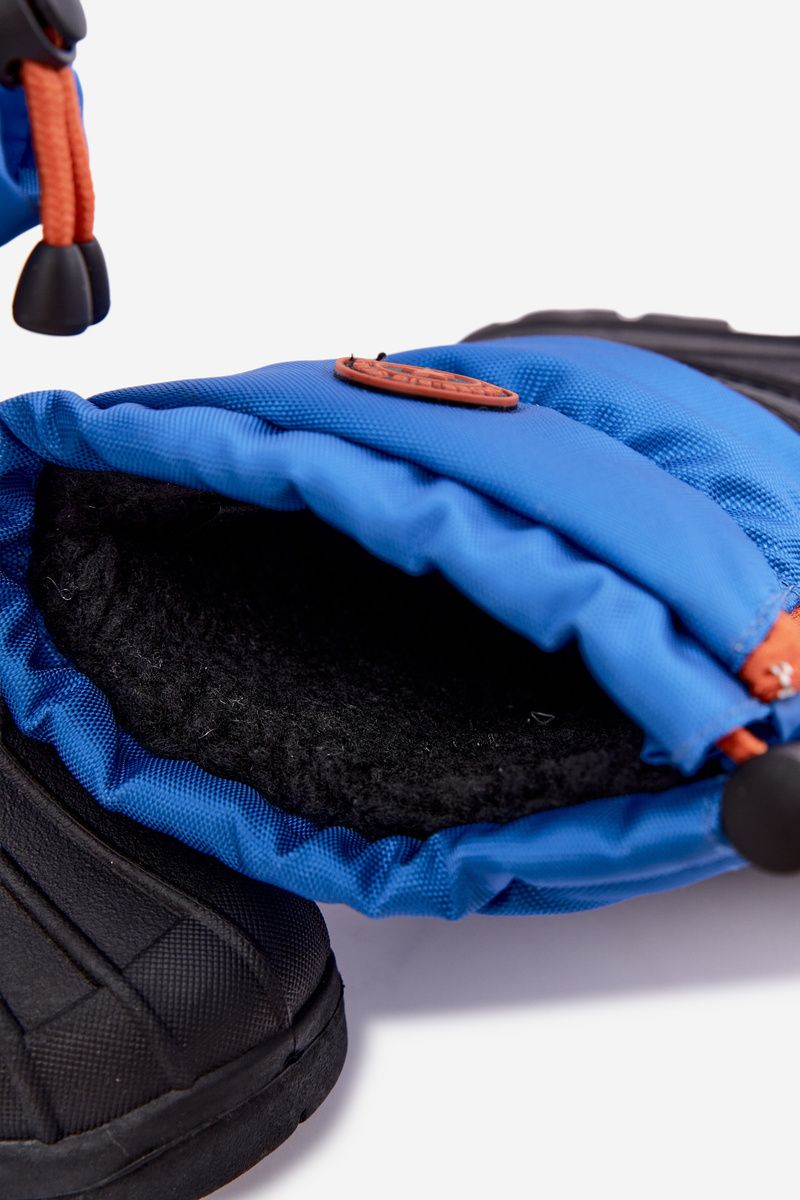 Blaue Schneestiefel mit Reißverschluss