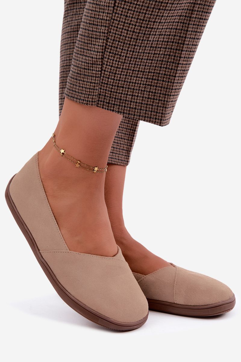 Barefoot Ballerinas aus natürlichem Wildleder beige