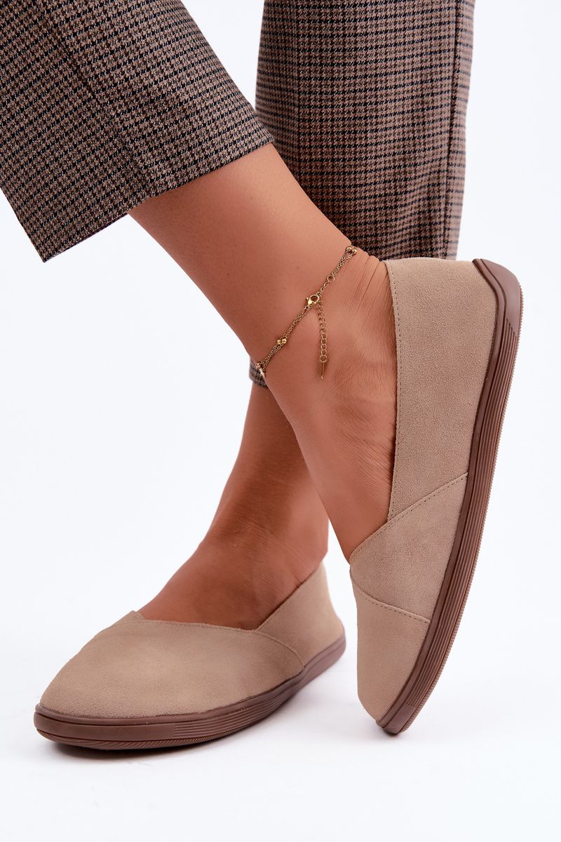 Barefoot Ballerinas aus natürlichem Wildleder beige
