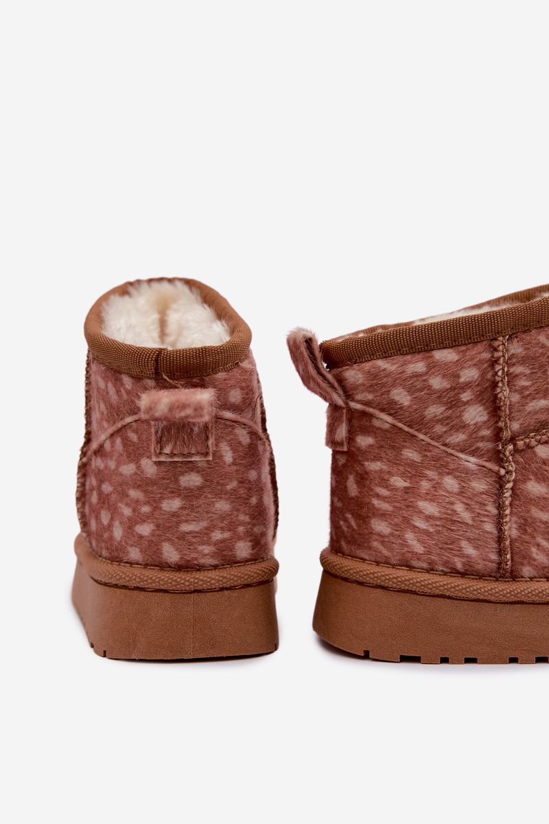 Braune Schneestiefel mit warmem Futter