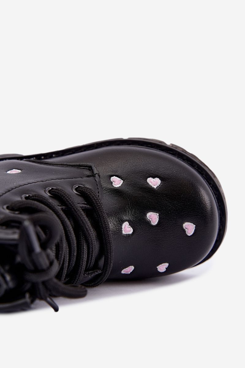 Gefütterte Mädchen-Stiefelette mit Herzchen
