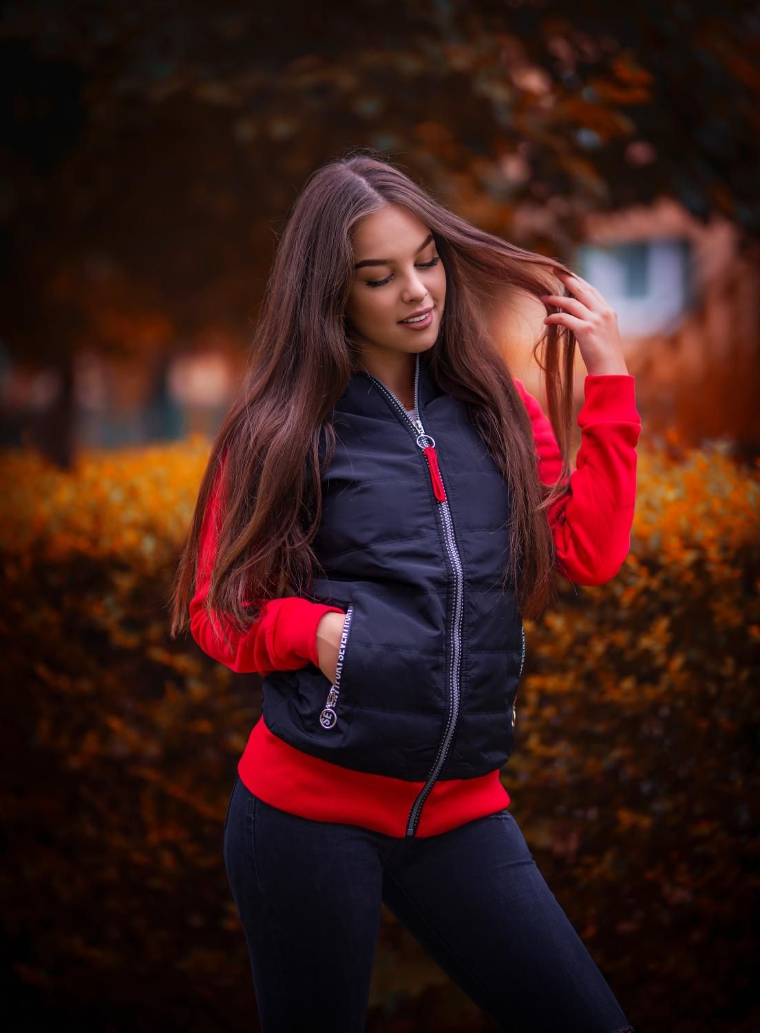 Hybrid Sweatjacke von LHD schwarz/grau