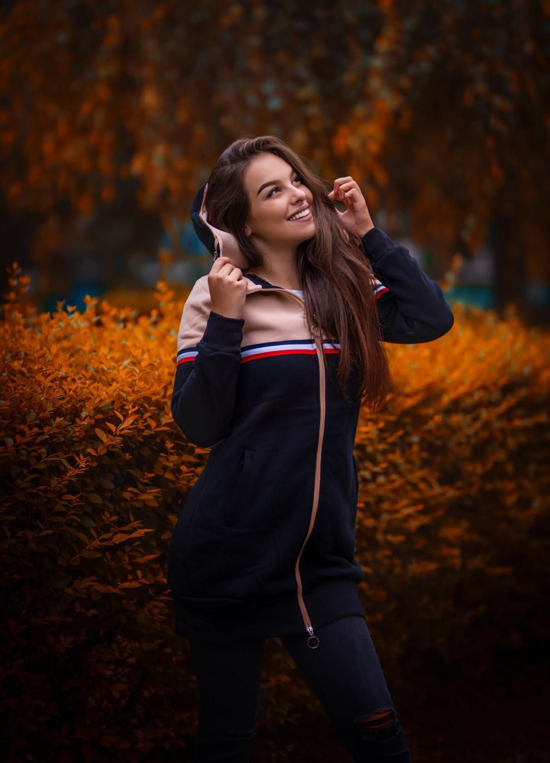 Verlängertes Sweatshirt schwarz / gelb