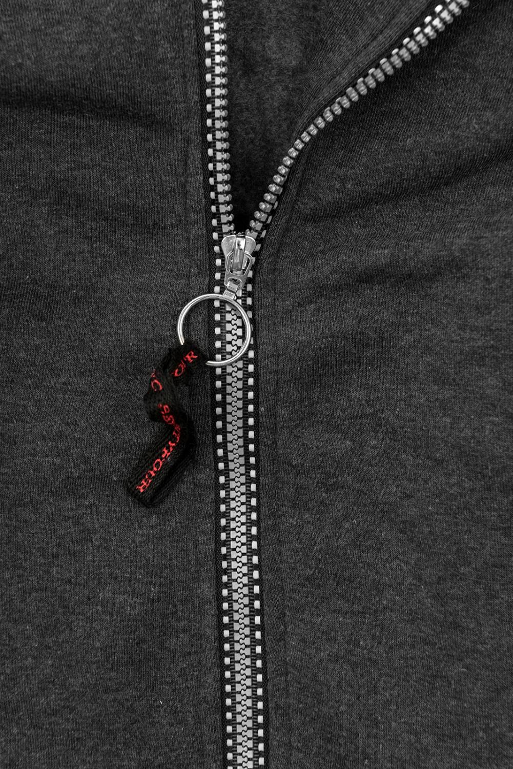 Kurzjacke mit Kapuze anthrazit-meliert