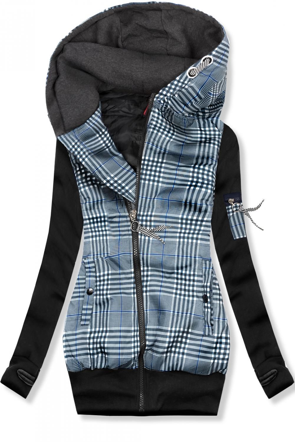 Jacke im Hybrid-Look schwarz