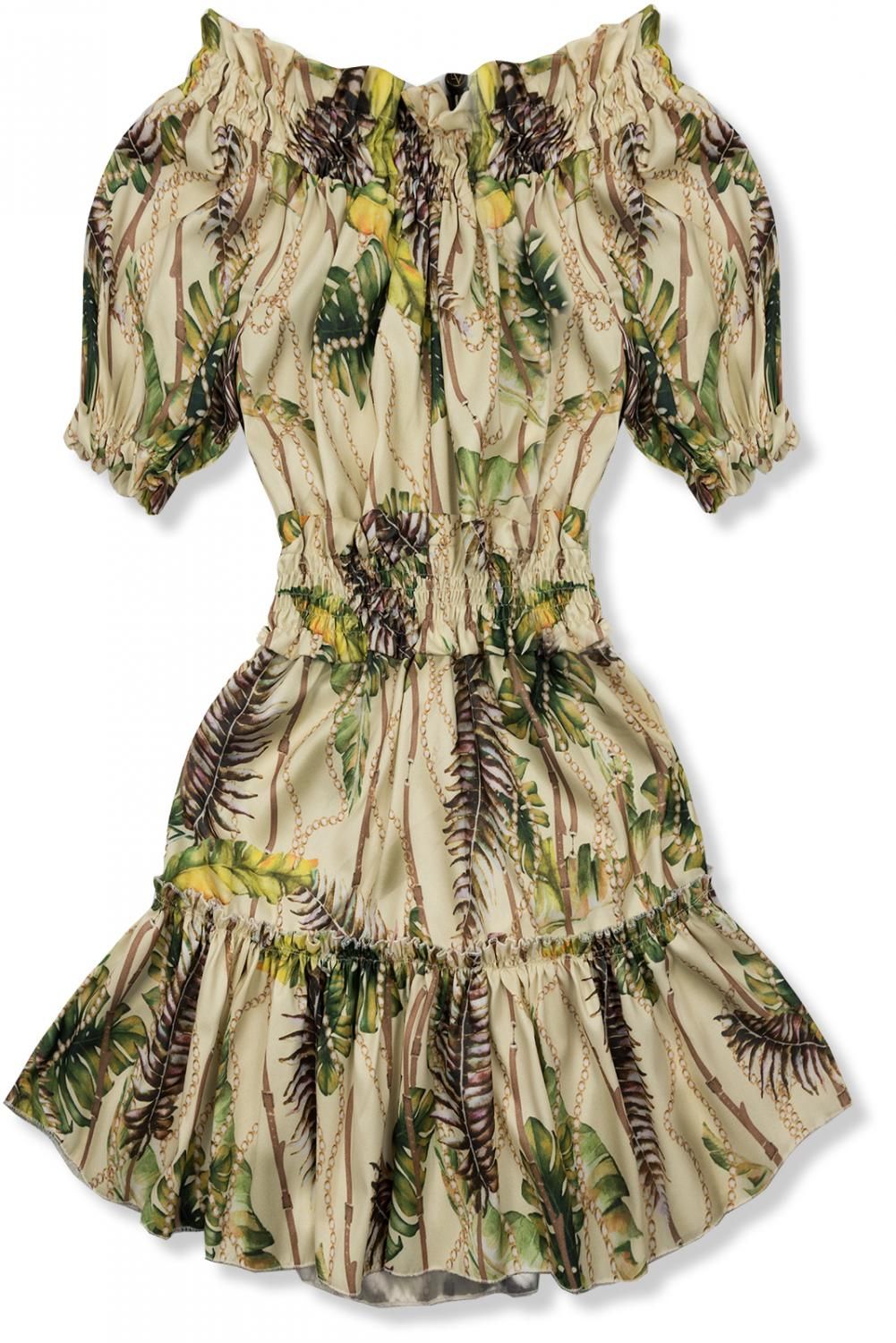 Kleid Serena beige-gelb/O'la Voga