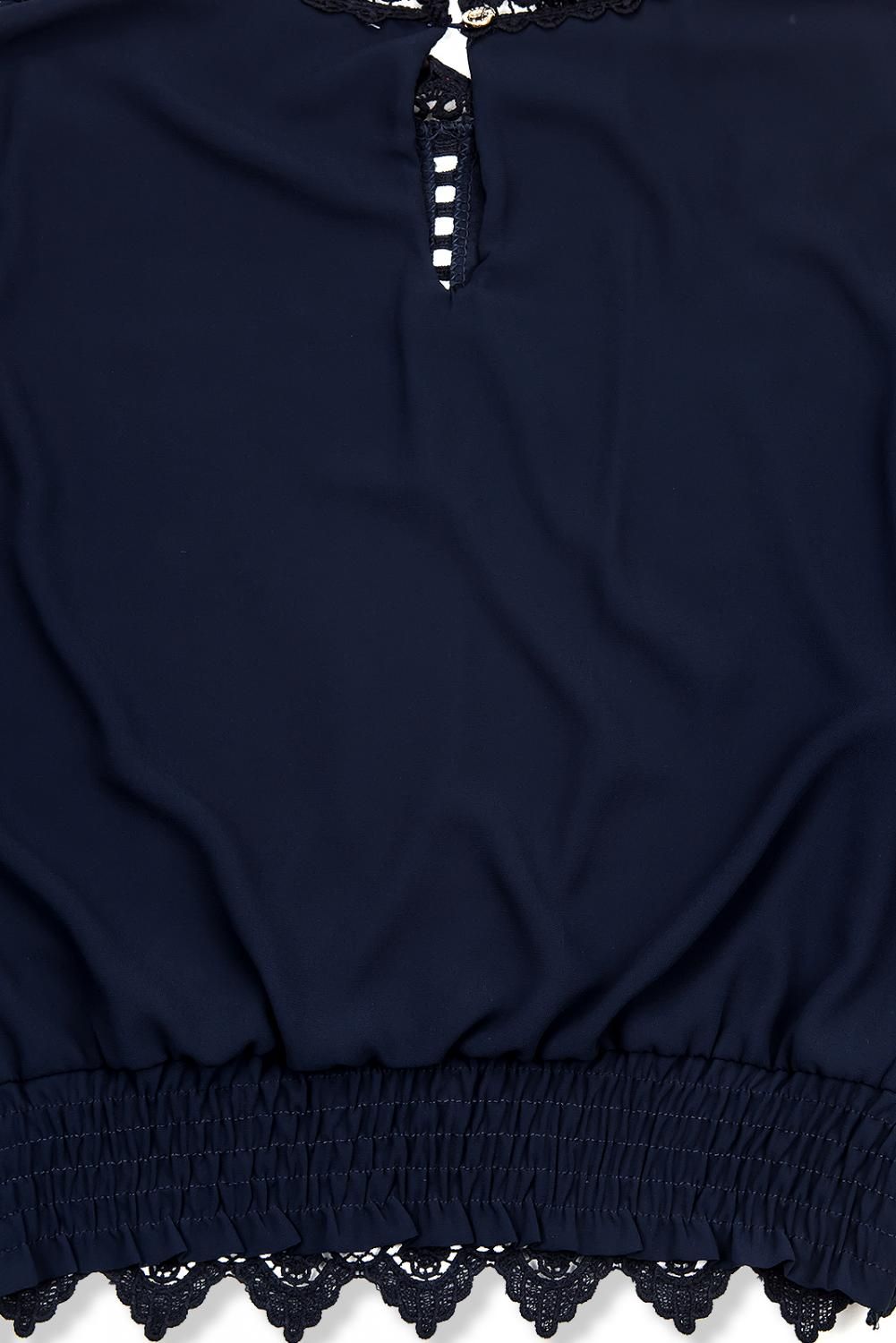 Spitzentop blau
