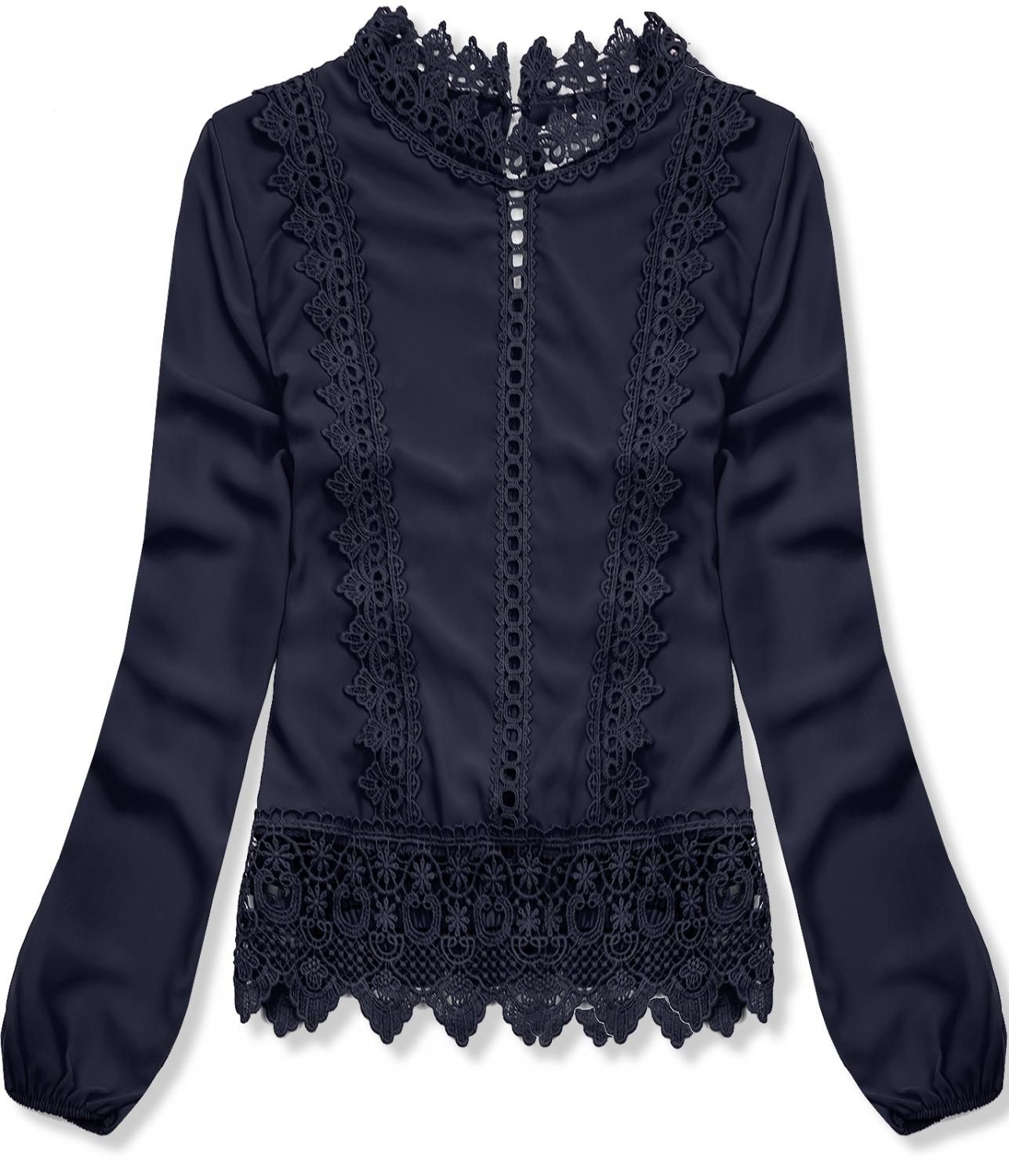 Spitzentop blau