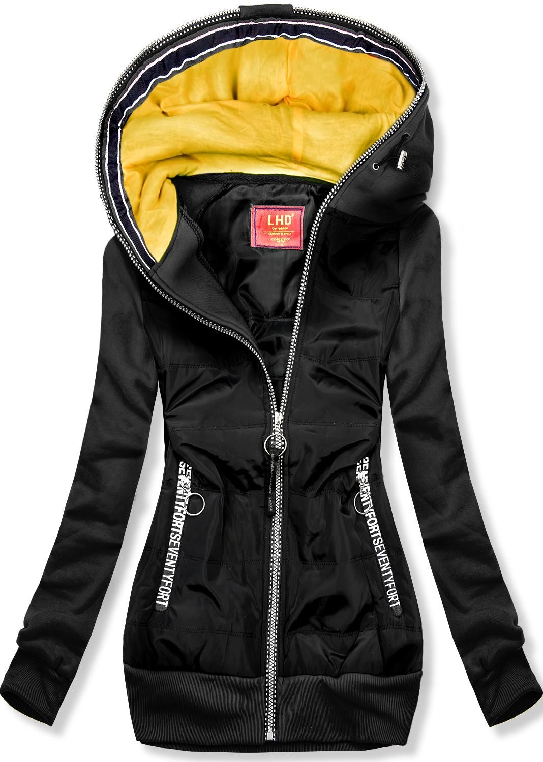 Hybrid Sweatjacke von LHD schwarz/gelb