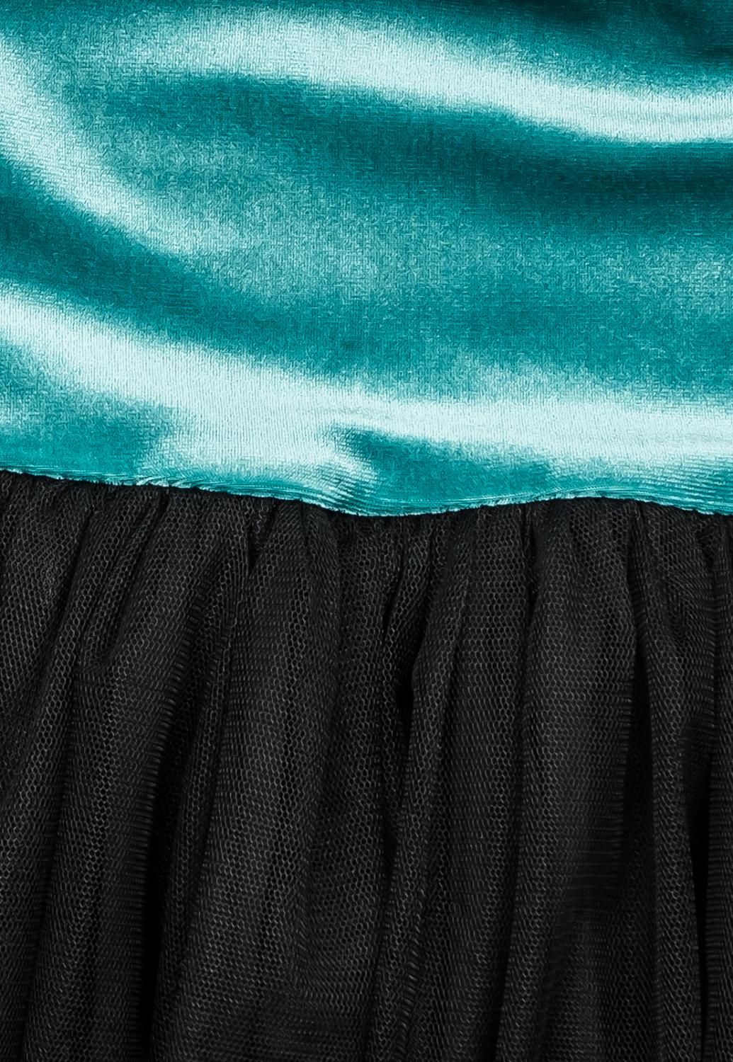Kleid mit Tüllrock türkis