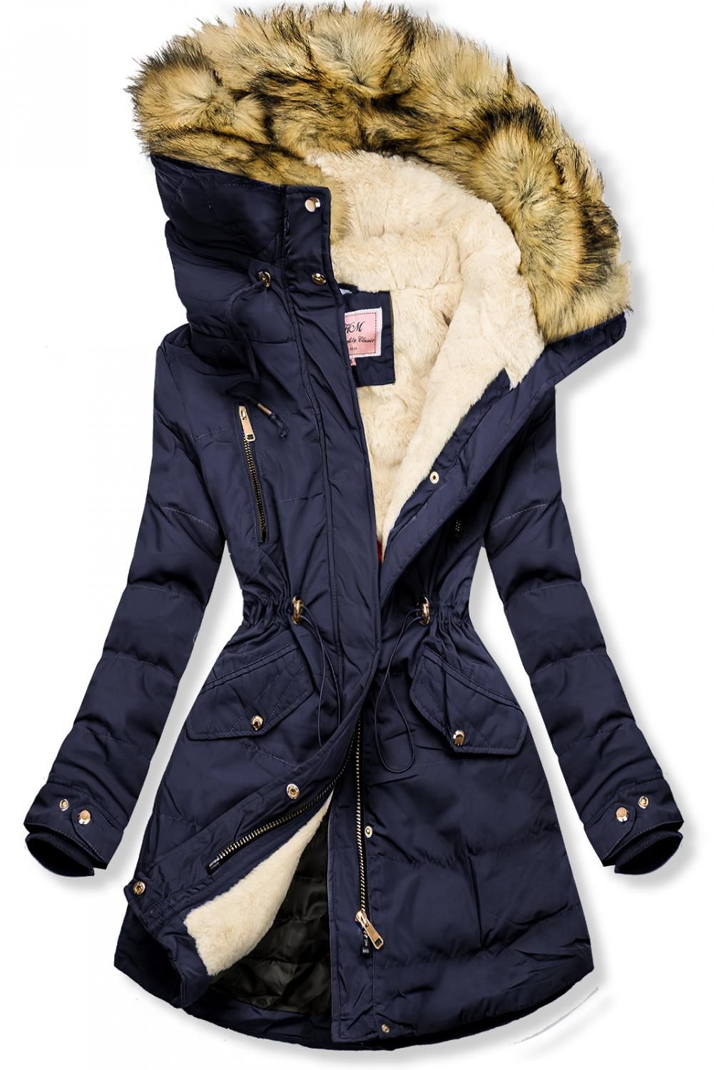 Parkajacke für Winter dunkelblau