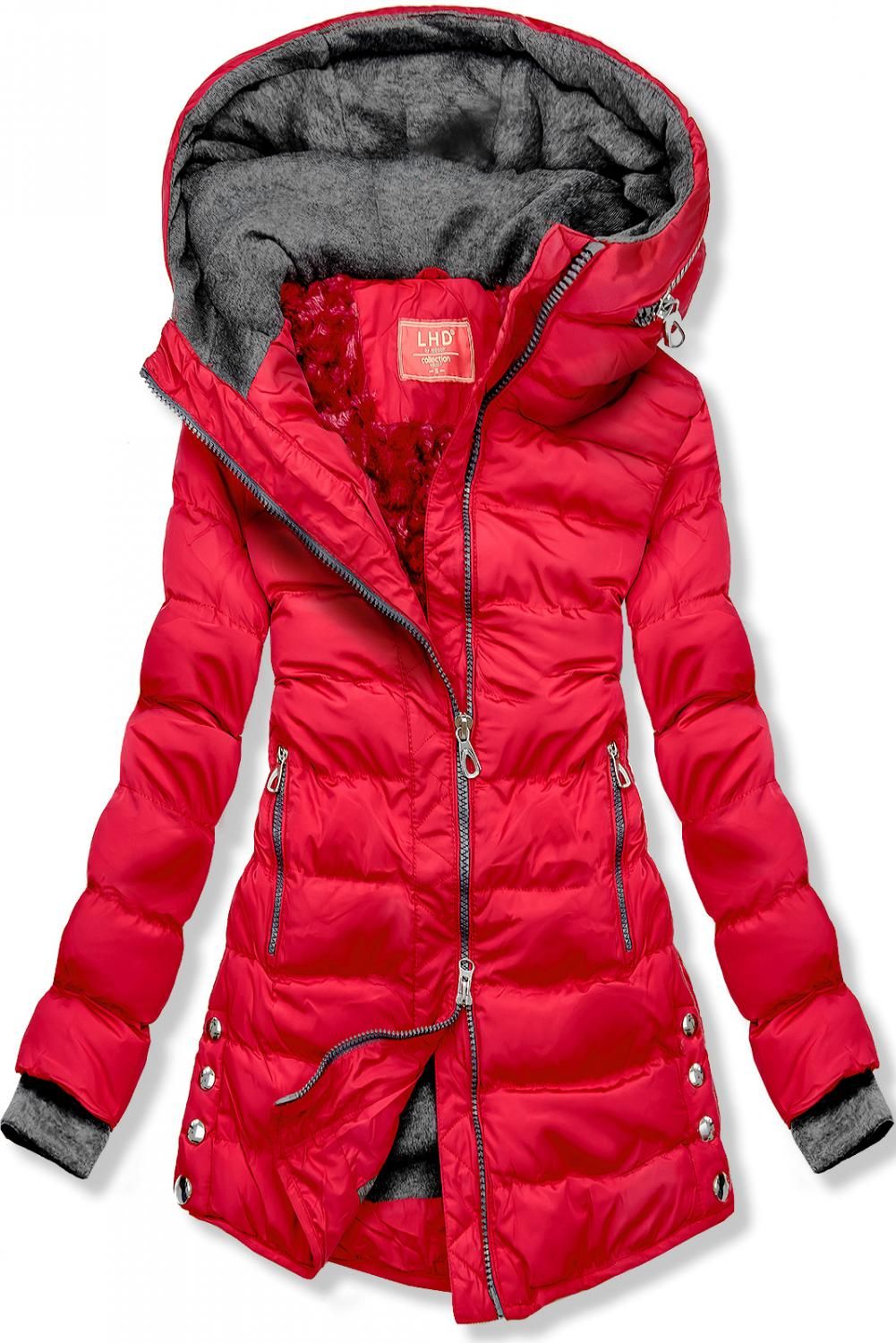 Gesteppte Jacke rot