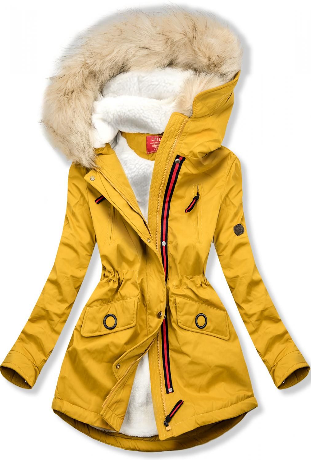 Parkajacke für Herbst/Winter von LHD gelb