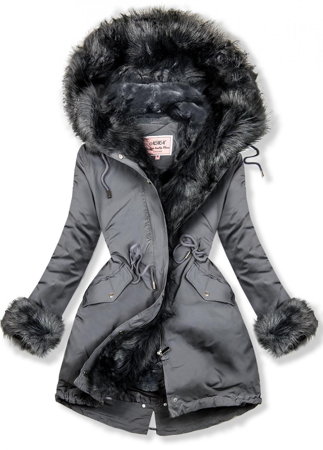 Wintermantel Parka dunkelgrau