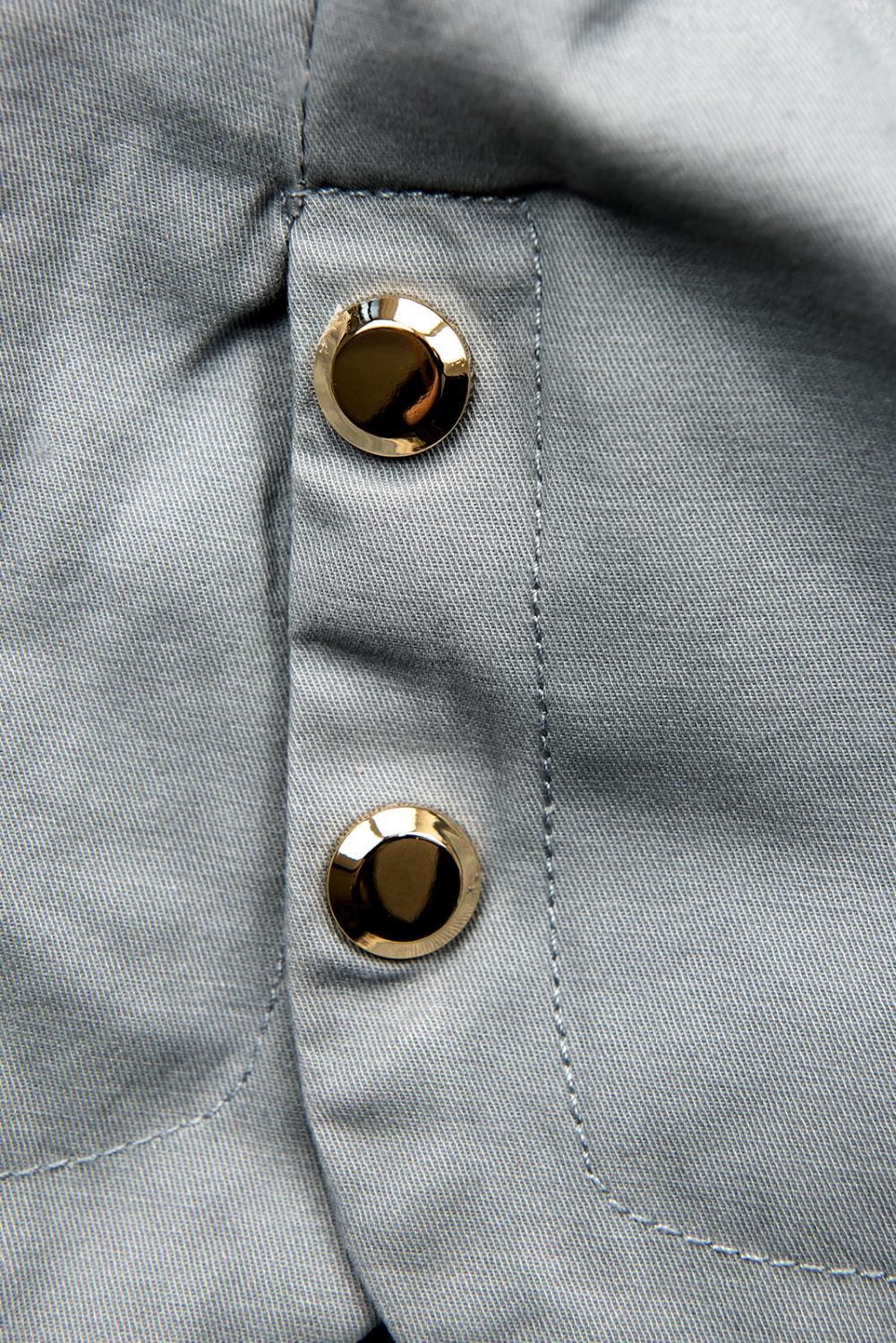 Übergangsparka mit Kapuze grau