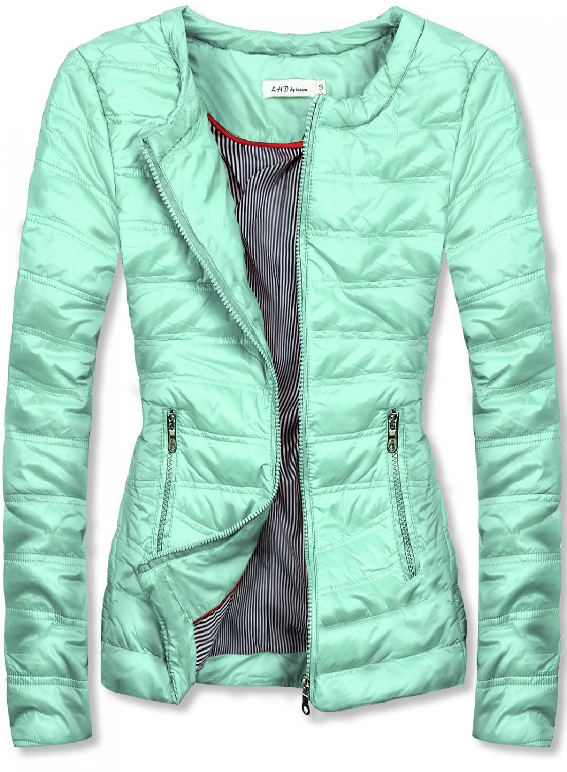 Kurze Steppjacke mintgrün