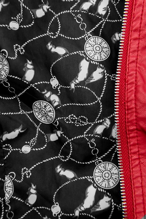 Basic-Kunstlederjacke rot