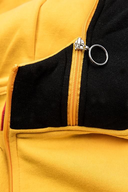 Verlängertes Sweatshirt schwarz / gelb