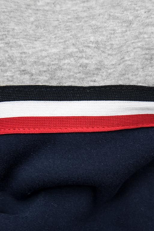 Verlängertes Sweatshirt blau / grau