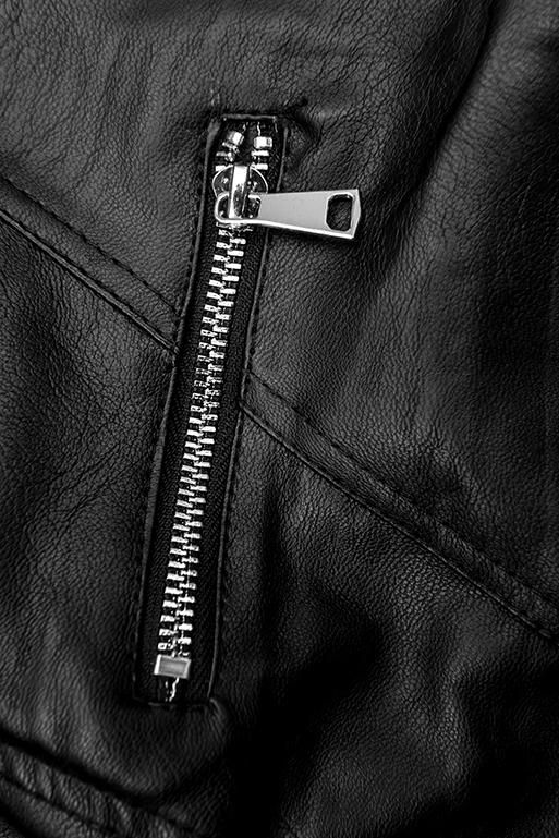 Kunstlederjacke in Schwarz