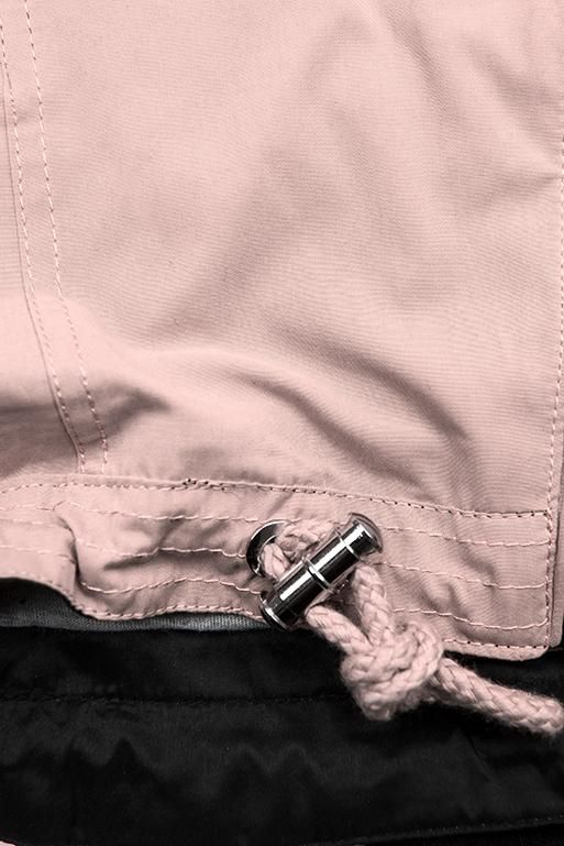 Übergangsparka mit grauem Futter  Rosa