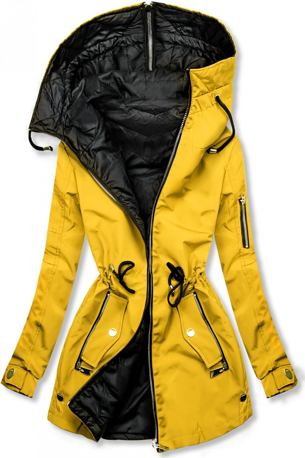 Frühlings-Wendejacke  gelb / schwarz