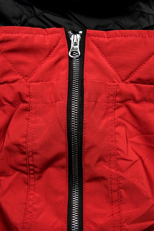 Frühlings-Wendejacke  rot/ schwarz