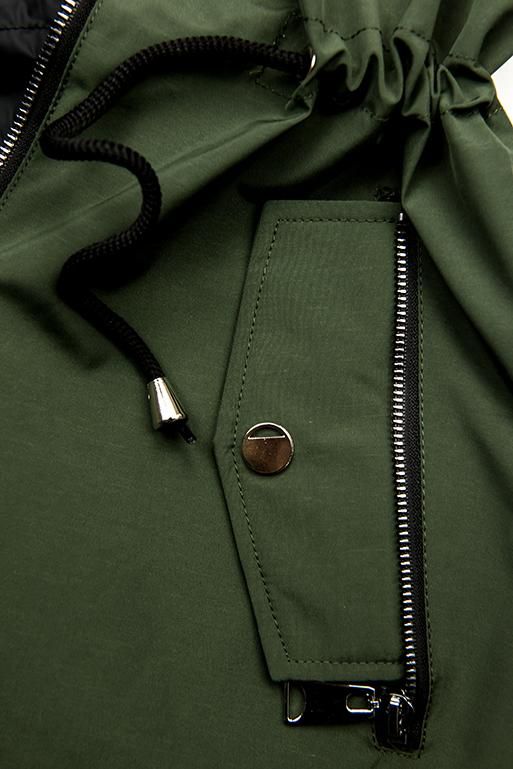 Frühlings-Wendejacke  khaki / schwarz