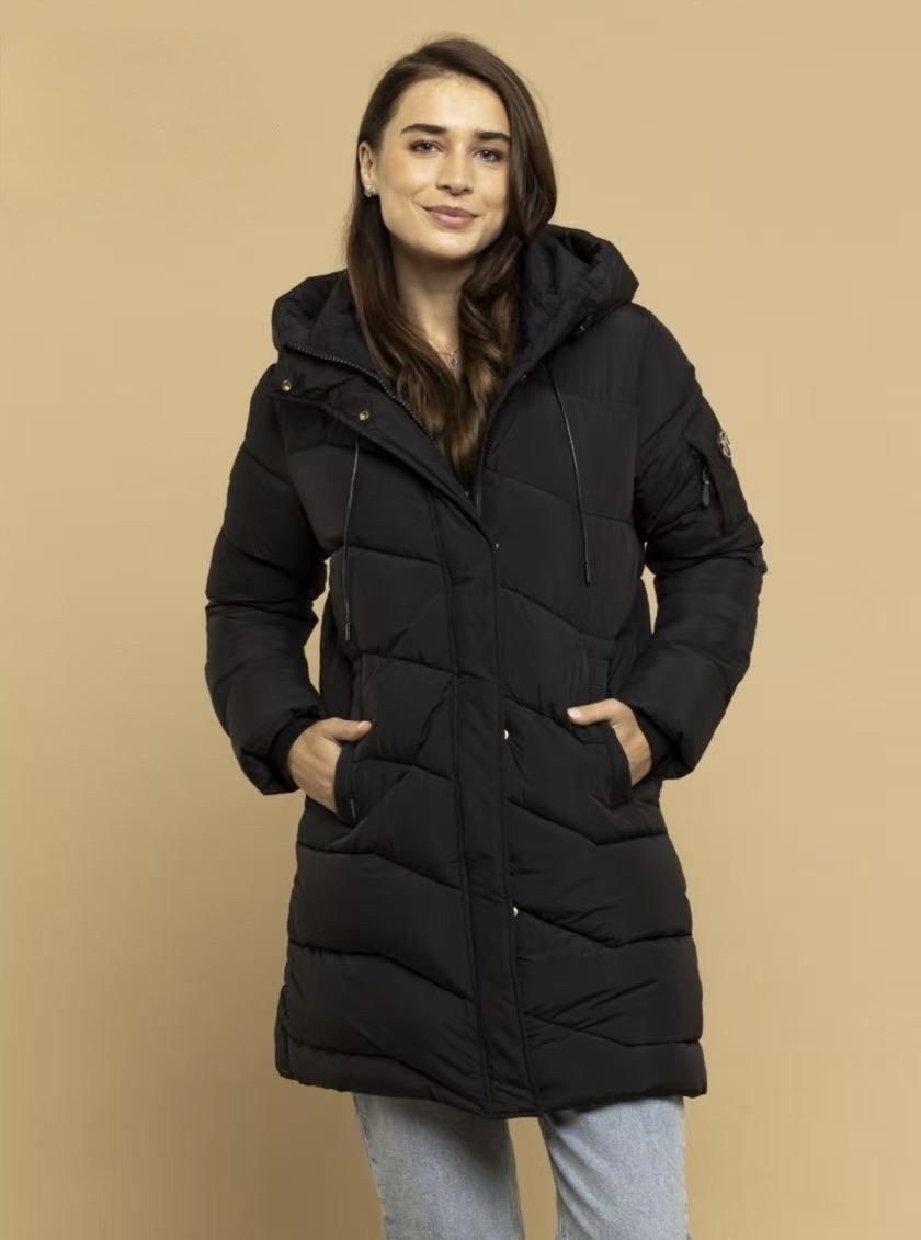 Winterjacke mit Kapuze EVEREST Schwarz