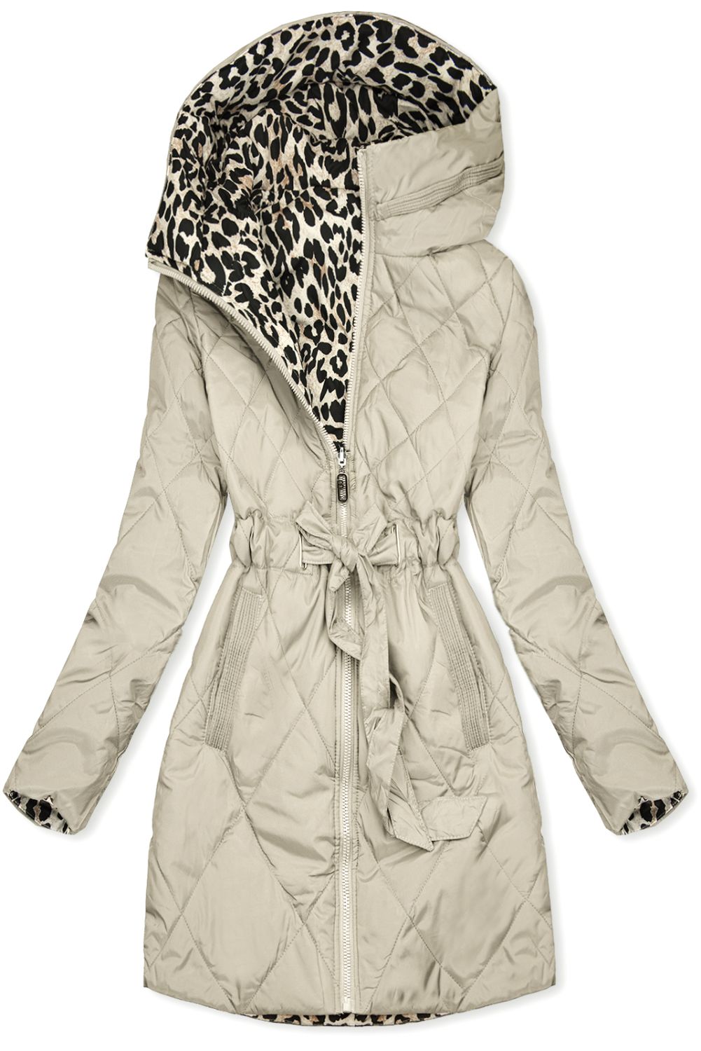 Wendejacke Beige/Leopardenmuster