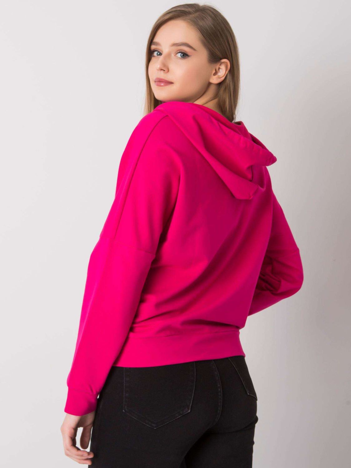 Rosa Kapuzenjacke mit Reißverschluss