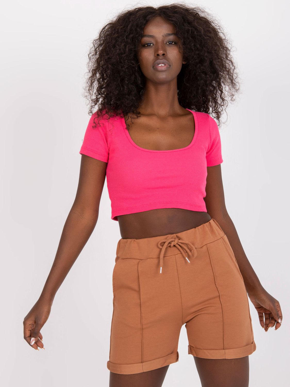 Sportliche Shorts in hellbraun