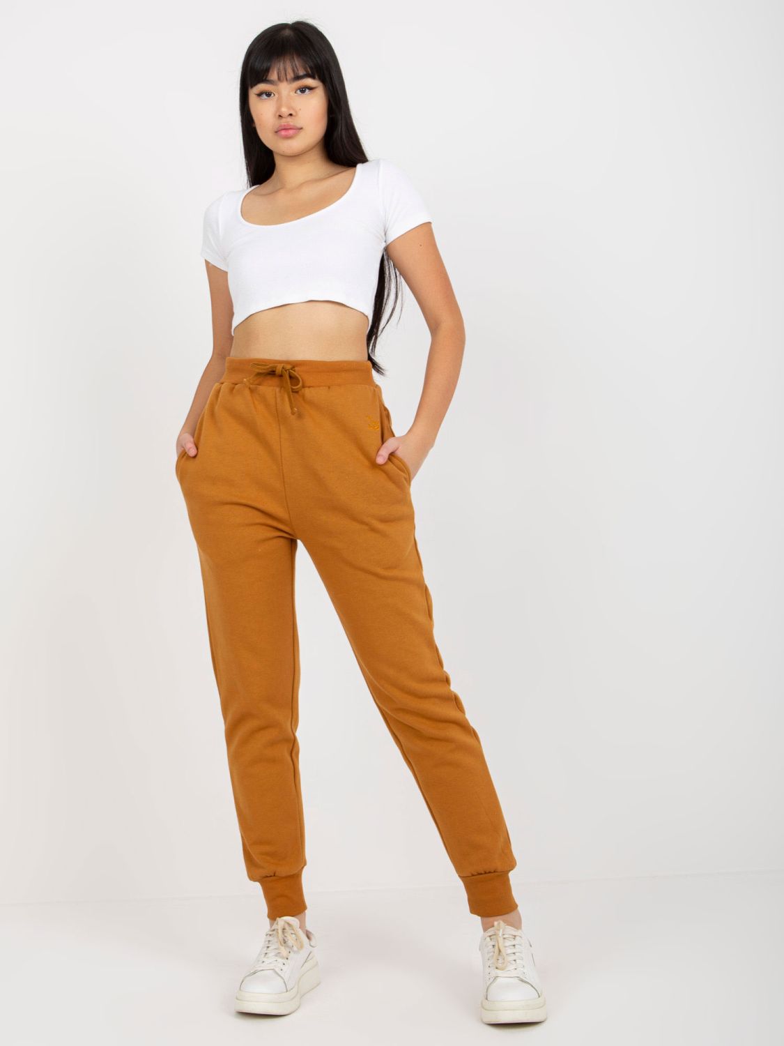 Beige gefütterte Jogginghose mit Bindung MAYFLIES